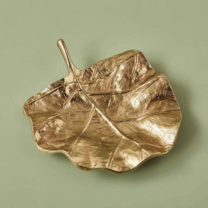 Pinna Dekoratif Tabak Gold (24x21x5 cm)